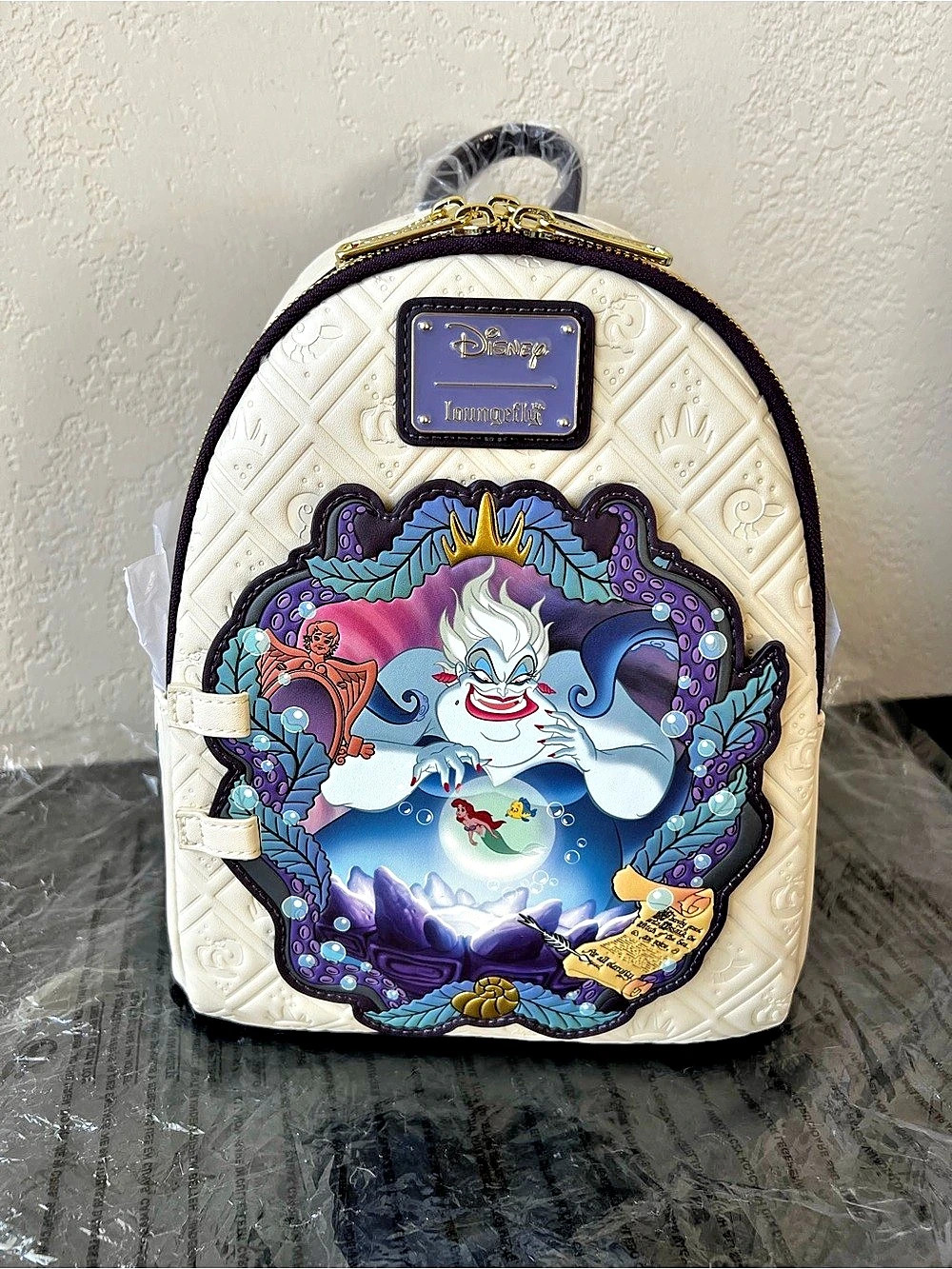 Loungefly Disney The Little Mermaid Ursula Magical Projection Door Backpack NWT